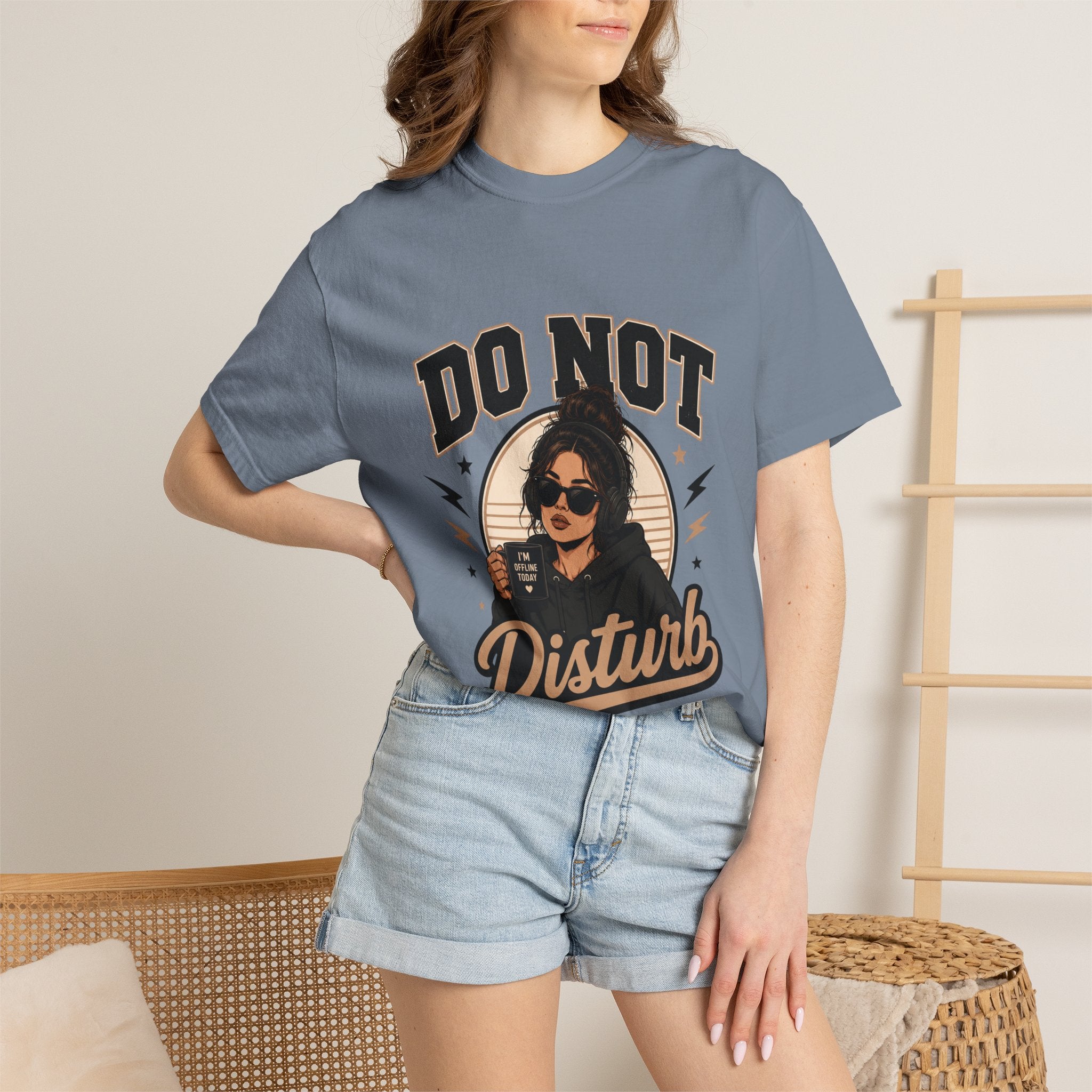 Do Not Disturb Graphic T-Shirt — Retro Chill Coffee Tee
