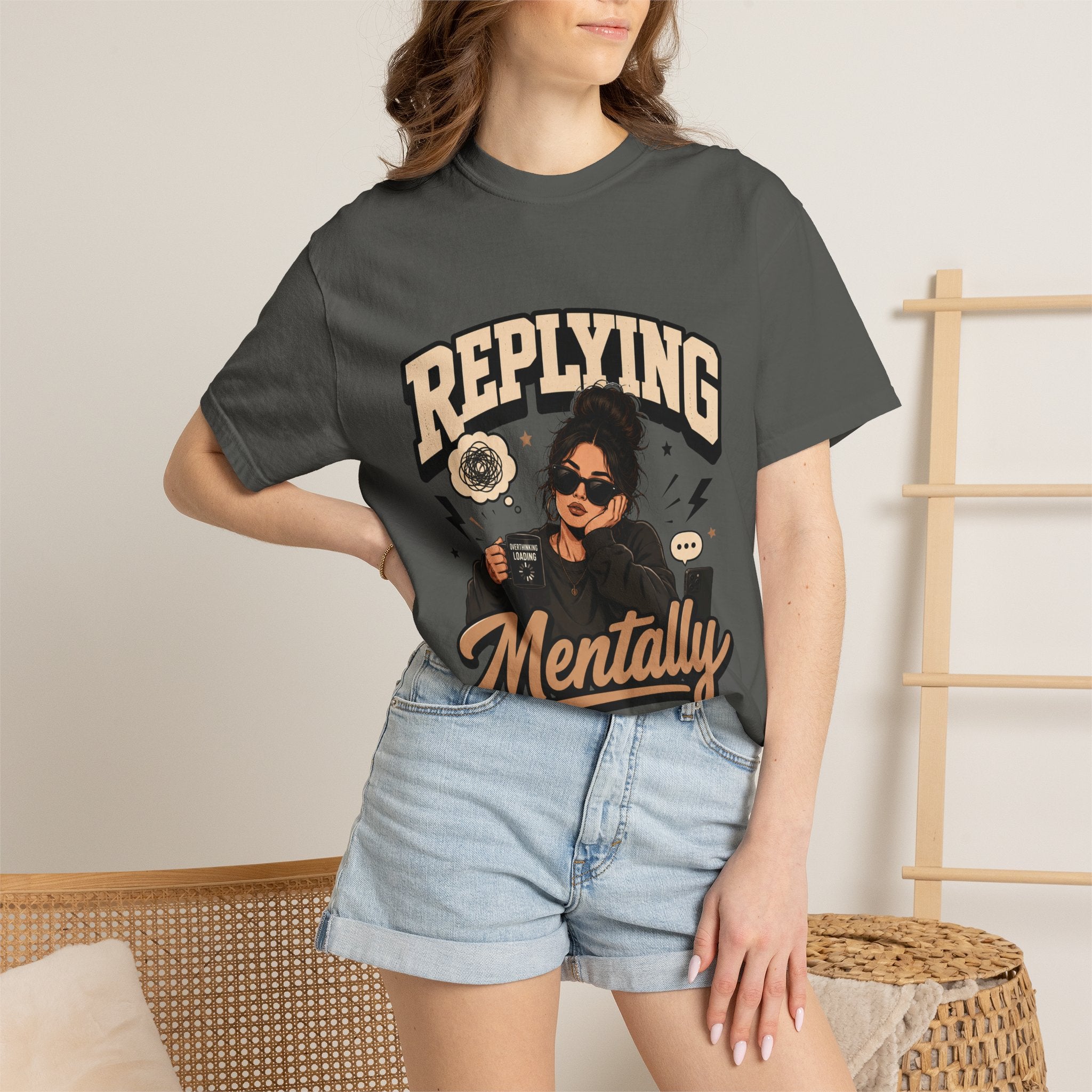 Replying Mentally T-Shirt — Introvert Humor Graphic Tee