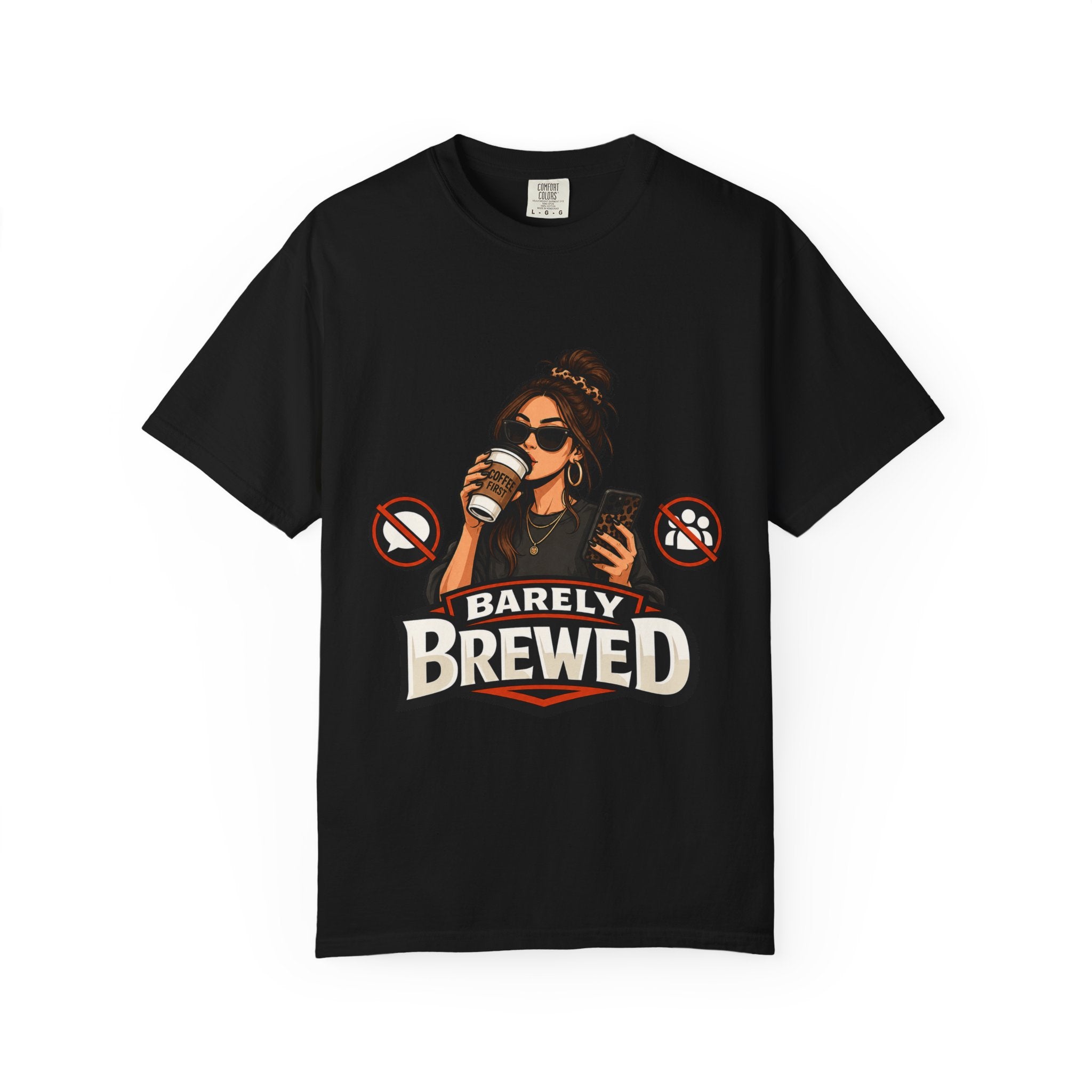 Barely Brewed Coffee T-Shirt — Funny Caffeine Lover Tee