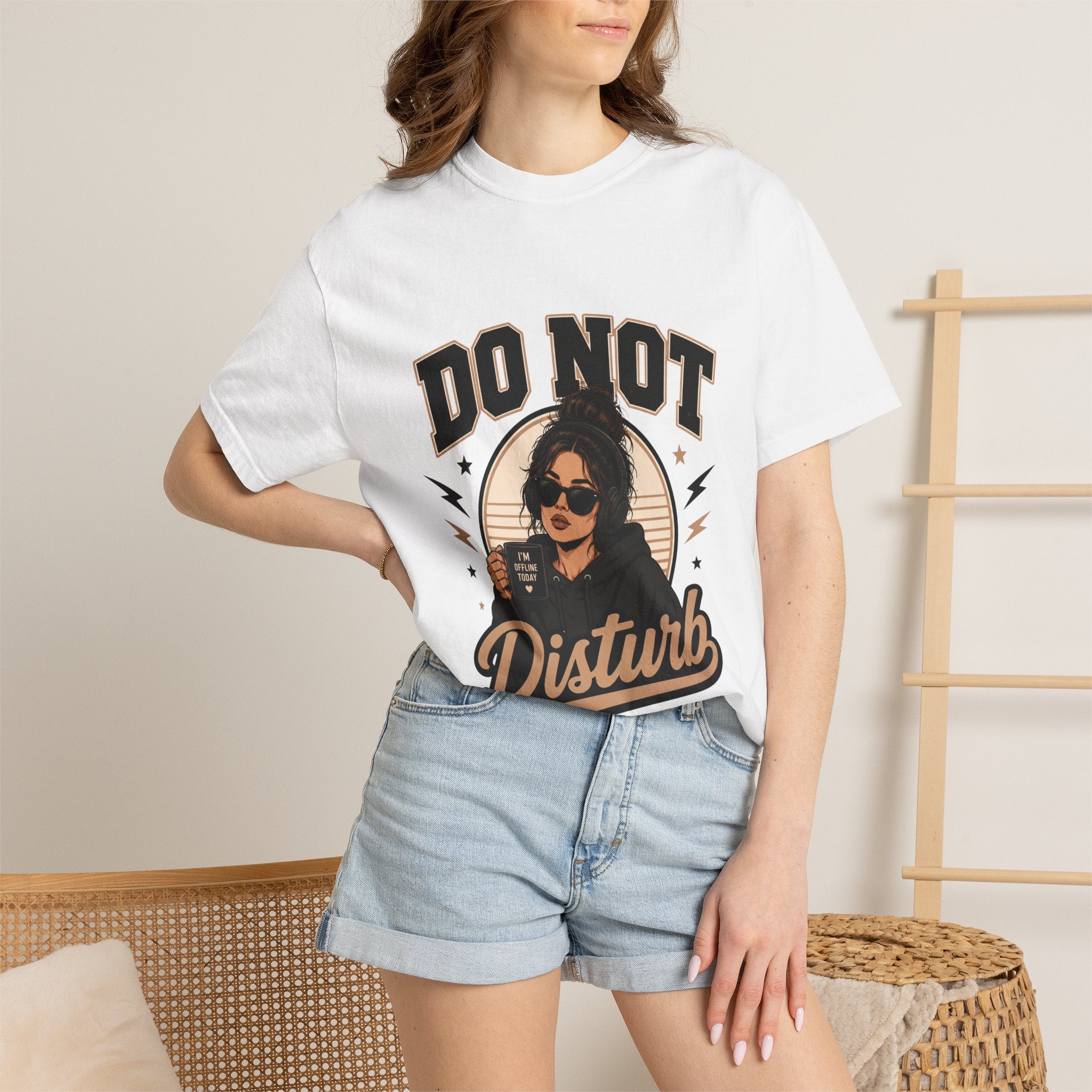 Do Not Disturb Graphic T-Shirt — Retro Chill Coffee Tee