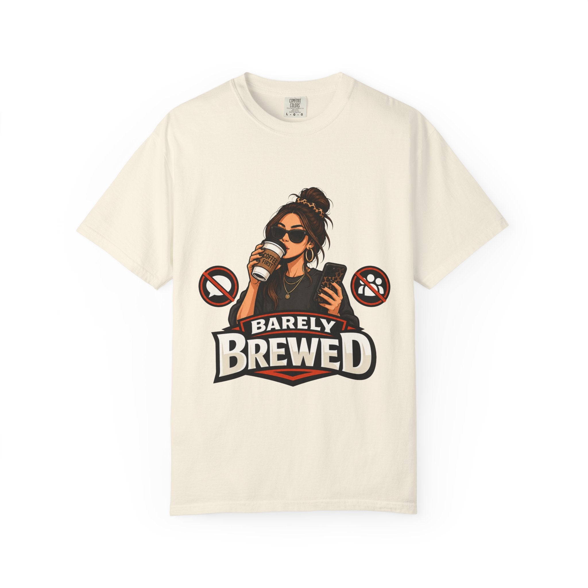 Barely Brewed Coffee T-Shirt — Funny Caffeine Lover Tee