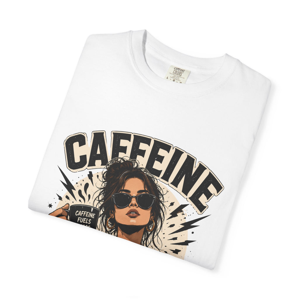 Caffeine & Chaos Tee — Graphic Coffee Lover T-Shirt