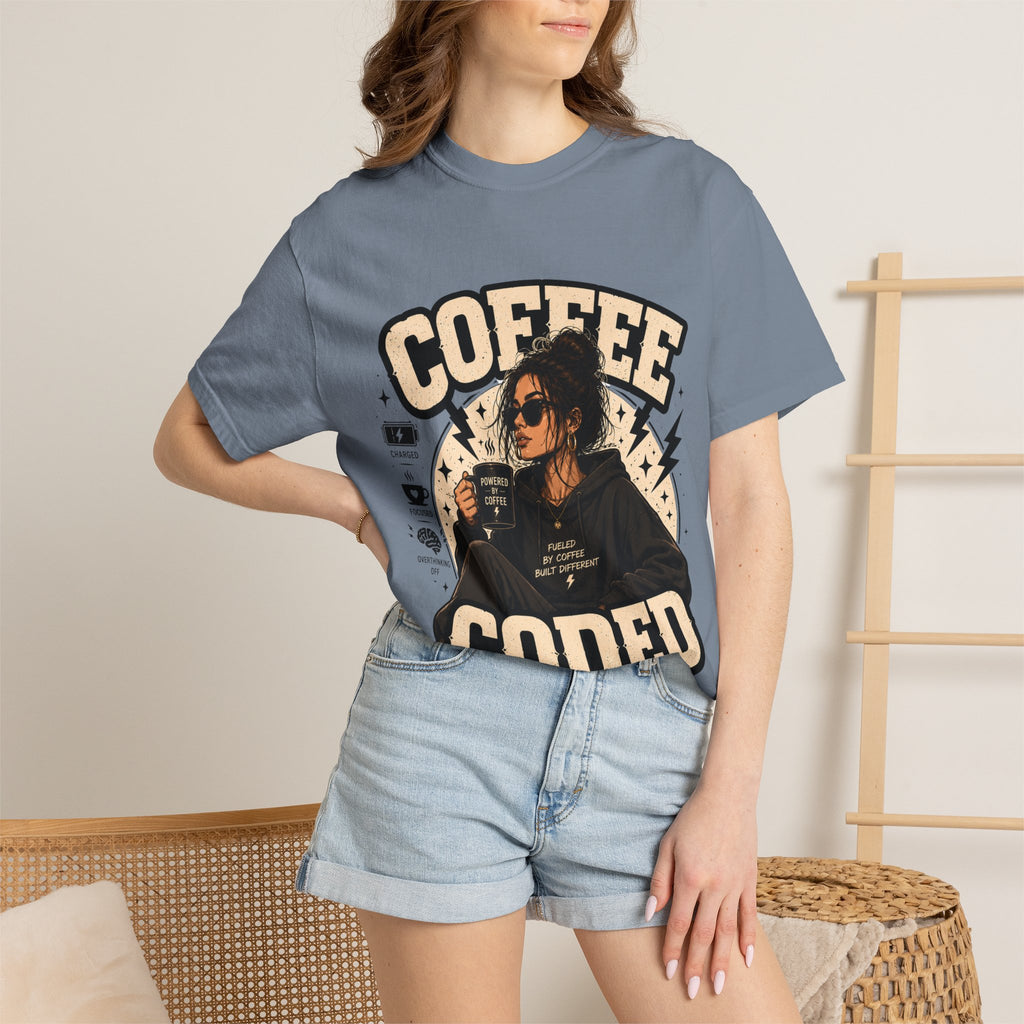 Coffee Coded T-Shirt — Retro Programmer Coffee Tee for Developers