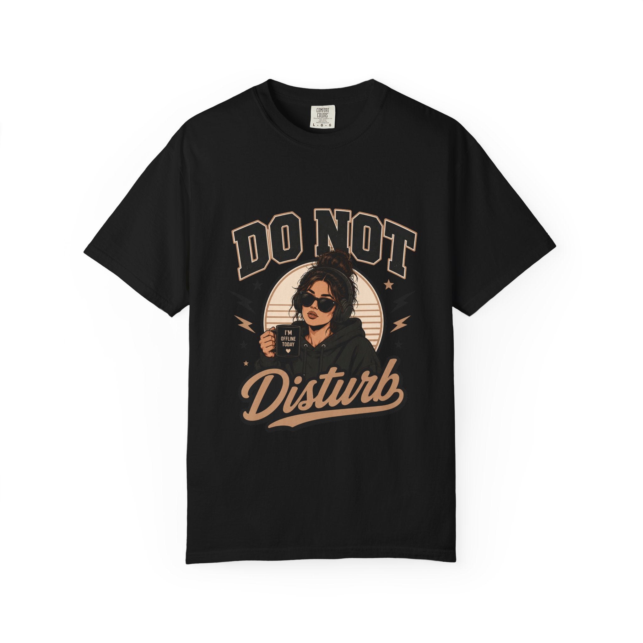 Do Not Disturb Graphic T-Shirt — Retro Chill Coffee Tee