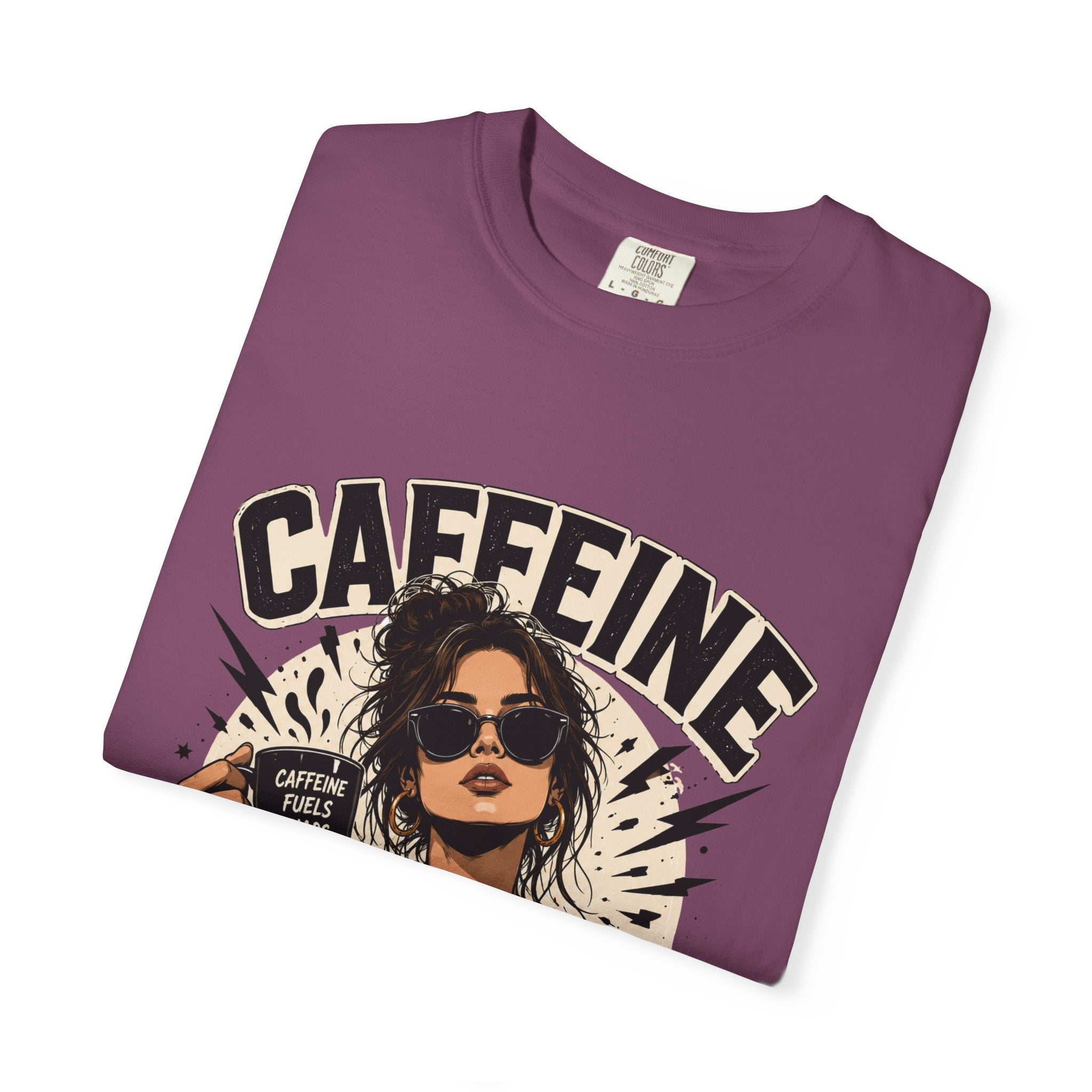 Caffeine & Chaos Tee — Graphic Coffee Lover T-Shirt