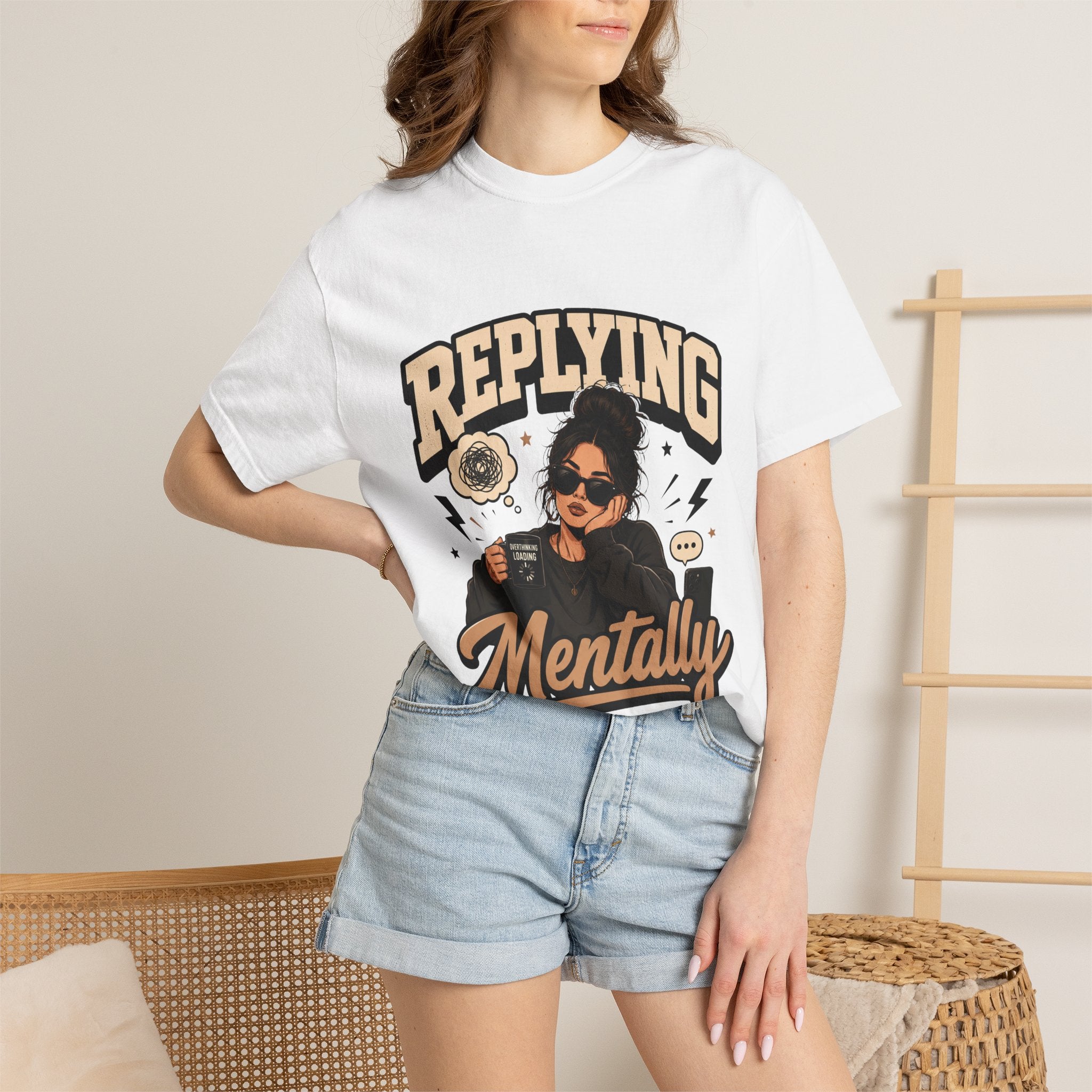 Replying Mentally T-Shirt — Introvert Humor Graphic Tee