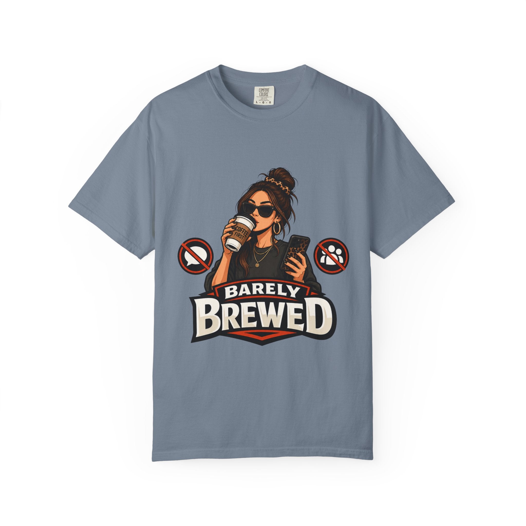 Barely Brewed Coffee T-Shirt — Funny Caffeine Lover Tee